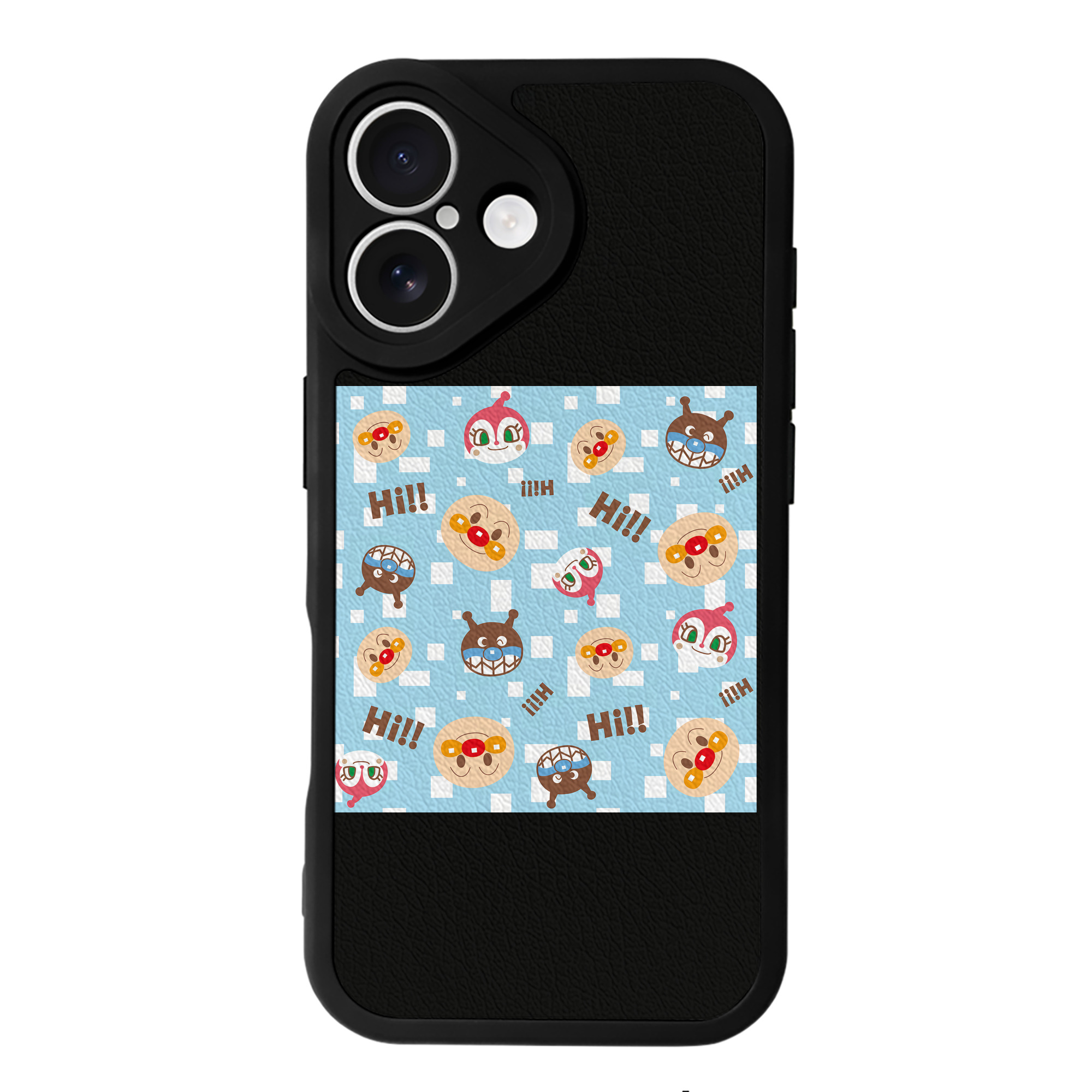 （画像用） アンパンマン Anpanman 【iPhone 16シリーズ対応】シリコンスマホケース（レザー調） 材質：シリコン